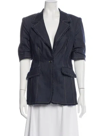 Pre-owned Cinq À Sept Denim Jacket In Blue