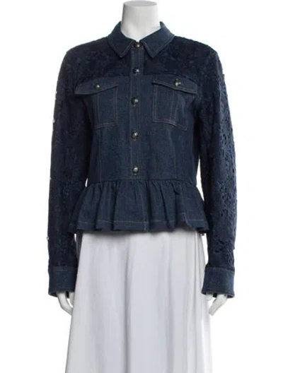 Pre-owned Cinq À Sept Denim Jacket In Blue