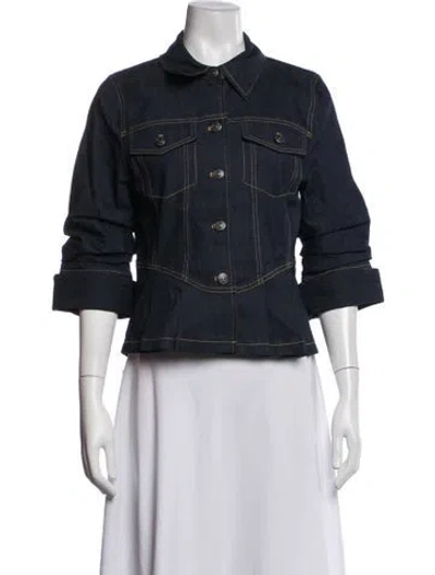 Pre-owned Cinq À Sept Denim Jacket In Blue