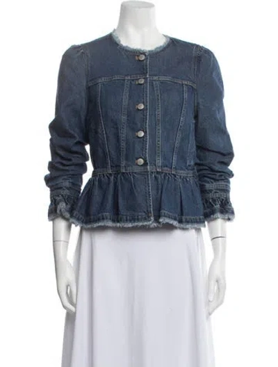 Pre-owned Cinq À Sept Denim Jacket In Blue