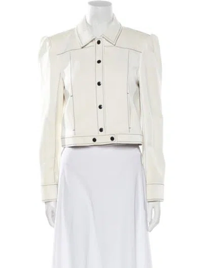 Pre-owned Cinq À Sept Denim Jacket In Neutral