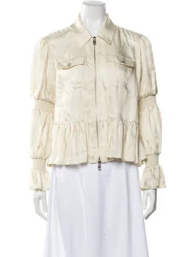 Pre-owned Cinq À Sept Denim Jacket In Neutral