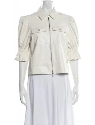 Pre-owned Cinq À Sept Denim Jacket In Neutral