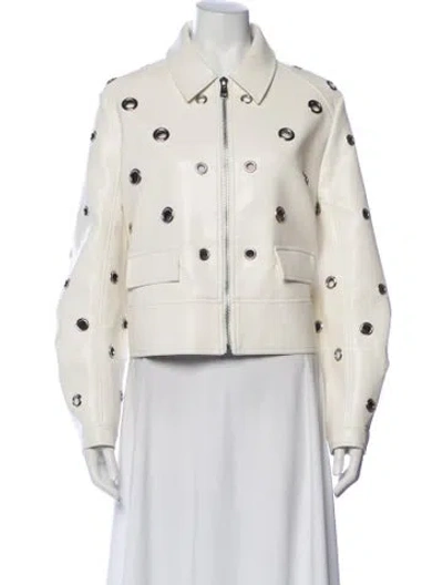 Pre-owned Cinq À Sept Denim Jacket In Neutral