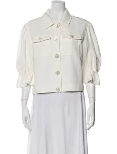 Pre-owned Cinq À Sept Denim Jacket In Neutral