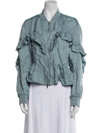 Pre-owned Cinq À Sept Denim Jacket W/ Tags In Blue