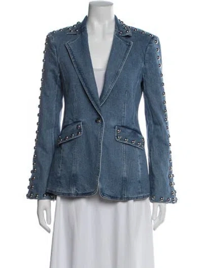 Pre-owned Cinq À Sept Denim Jacket W/ Tags In Blue
