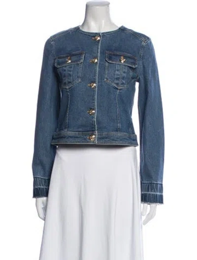 Pre-owned Cinq À Sept Denim Jacket W/ Tags In Blue
