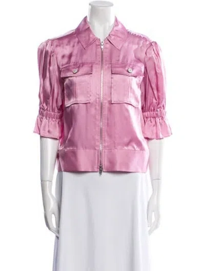 Pre-owned Cinq À Sept Denim Jacket W/ Tags In Pink