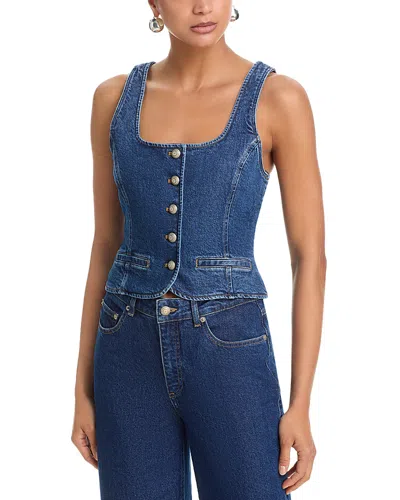 Cinq À Sept Cinq A Sept Denim Rowena Top In Blue