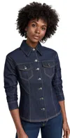 Cinq À Sept Scrunched Canyon Denim Jacket In Indigo