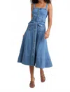 Cinq À Sept Vega Denim Midi Dress In Blue