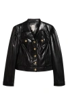 Cinq À Sept Deryn Faux Leather Jacket In Burgundy