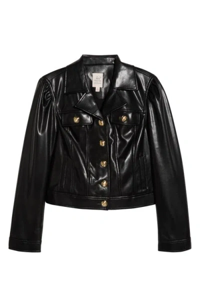 Cinq À Sept Deryn Faux Leather Jacket In Burgundy