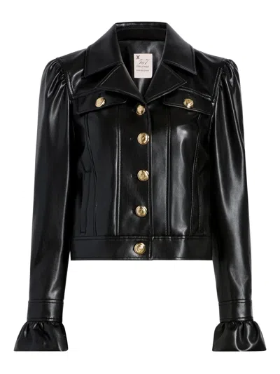 Cinq À Sept Deryn Fitted Jacket In Black
