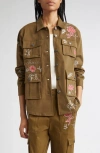Cinq À Sept Desert Rose Vera Embroidered Utility Jacket