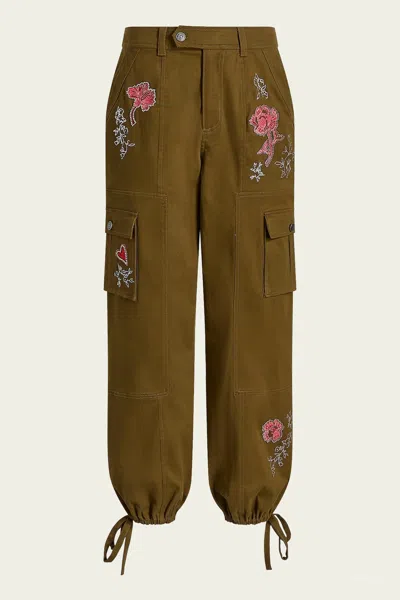 CINQ À SEPT DESERT ROSE ZOLA PANT IN DARK OLIVE
