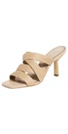 Cinq À Sept 80mm Dina Sandals In Natural Raffia