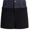 Cinq À Sept Cinq A Sept Dionne Layered Look Shorts In Black