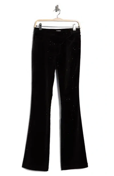 Cinq À Sept Ditsy Shailene Sequined Velvet Pants In Black