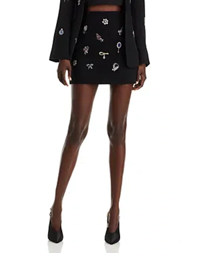 Cinq À Sept Cinq A Sept Doris Embellished Mini Skirt In Black Multi