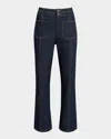 Cinq À Sept Dorothea Denim Patch Pocket Pants In Indigo