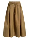 Cinq À Sept Drawstring Midi A-line Skirt In Brown