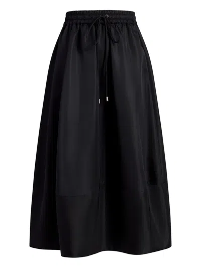 CINQ À SEPT DRAWSTRING POCKET MIDI A-LINE SKIRT