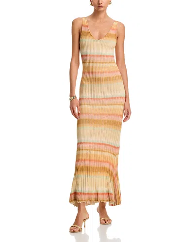 Cinq À Sept Cinq A Sept Edie Space Dyed Dress In Gold