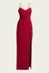 Cinq À Sept Elea Gown In Chery Rose In Red