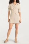 Cinq À Sept Elina Gathered Shirtdress In Neutral