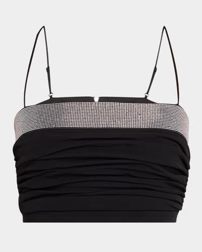 Cinq À Sept Cinq A Sept Elizabeth Crop Top In Black