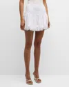 Cinq À Sept Ellah Fit & Flare Poplin Mini Skirt In White