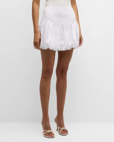 Cinq À Sept Ellah Fit & Flare Poplin Mini Skirt In White