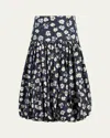 Cinq À Sept Cinq A Sept Ellah Mini Tossed Poppies Midi Skirt