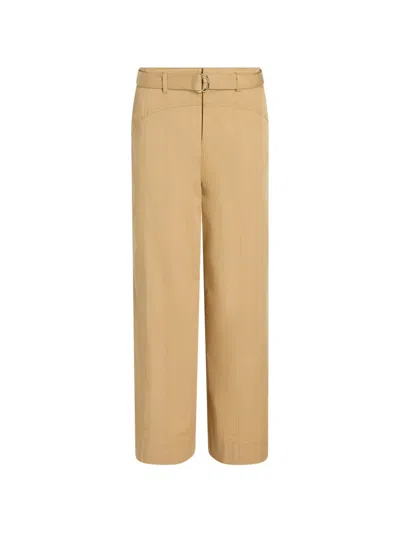Cinq À Sept Elliott Belted Palazzo Pants In Brown