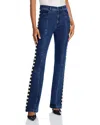 Cinq À Sept Cinq A Sept Embellished High Rise Slim Jeans In Oceane In Blue