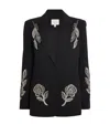 Cinq À Sept Cinq A Sept Karlie Metallic Paisley Blazer In Black