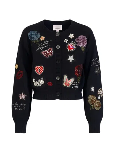 Cinq À Sept Embellished Lisette Cardigan In Black