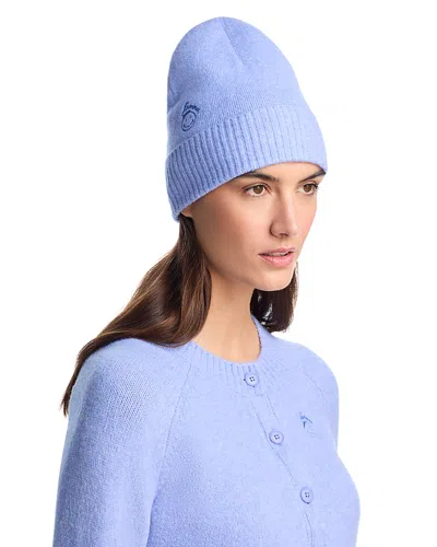 Cinq À Sept Cinq A Sept Embroidered Beanie In Pale Iris