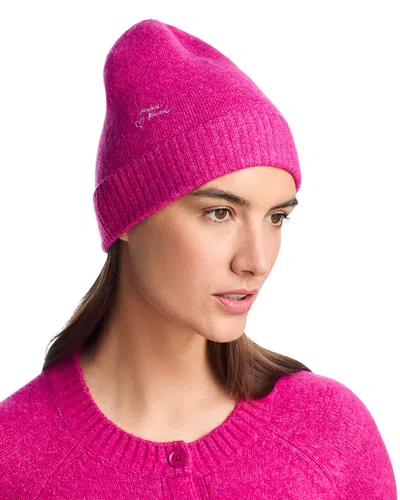 Cinq À Sept Cinq A Sept Embroidered Beanie In Plum Radish