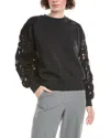 Cinq À Sept Embroidered Cotton Paisley Brandy Pullover In Black