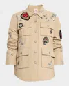 Cinq À Sept Embroidered Heritage Patch Vera Jacket In Nude