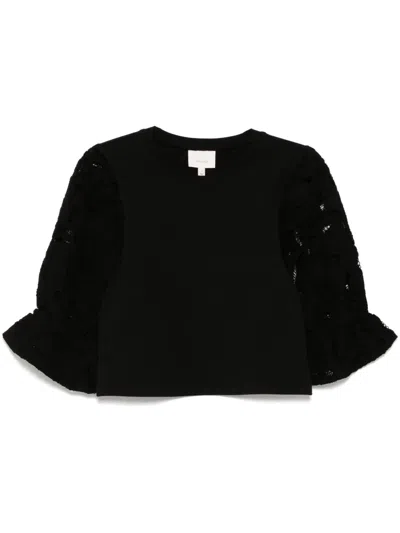Cinq À Sept Embroidered Paisley Top In Black