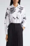Cinq À Sept Esha Wildflower Whimsy Button-up Shirt In White