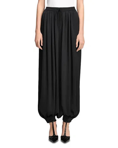 Cinq À Sept Cinq A Sept Esme Satin Pull On Verne Pants In Black