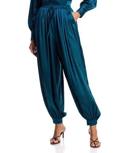Cinq À Sept Cinq A Sept Esme Satin Pull On Verne Pants In Blue