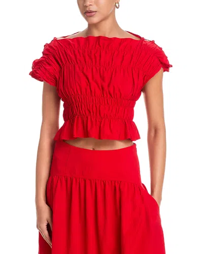 Cinq À Sept Cinq A Sept Evalina Cropped Top In Red
