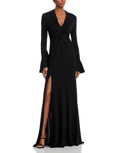 Cinq À Sept Cinq A Sept Evelyn Twist Front Gown In Black