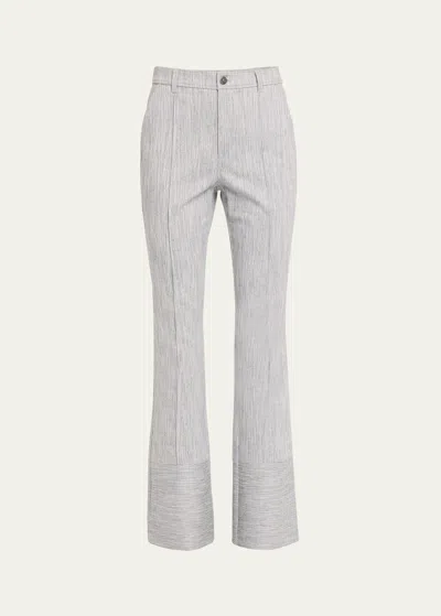 Cinq À Sept Evelyn Two-tone Flare Pants In Indigowhite
